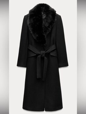 Zara Fur Trench Coat